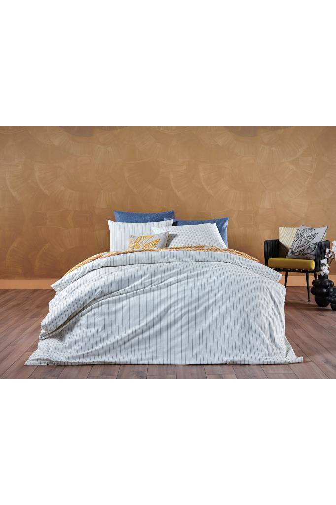 Doqu Home  Stripe Tek Kişilik Nevresim Takimi Vita