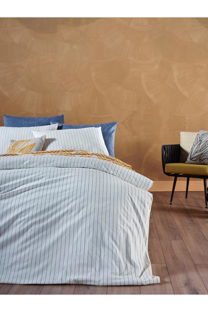 Doqu Home  Stripe Tek Kişilik Nevresim Takimi Vita