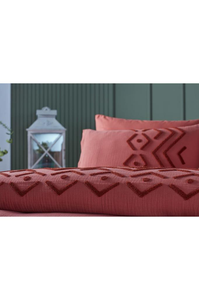 Doqu Home Zeugma Nakışlı Çift Kişilik Nevresim Takımı Muslin