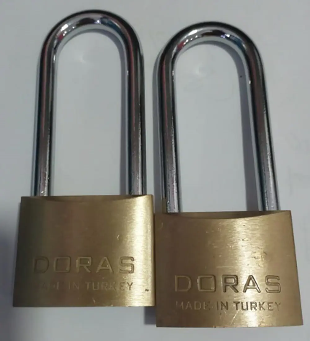 Doras Ersa 2'li Set Uzun Kanca Pas Pirinç Asma Kilit 50 Mm Doras Ersa 2'li Set Uzun Kanca Pas Pirinç Asma Kilit 50 Mm
