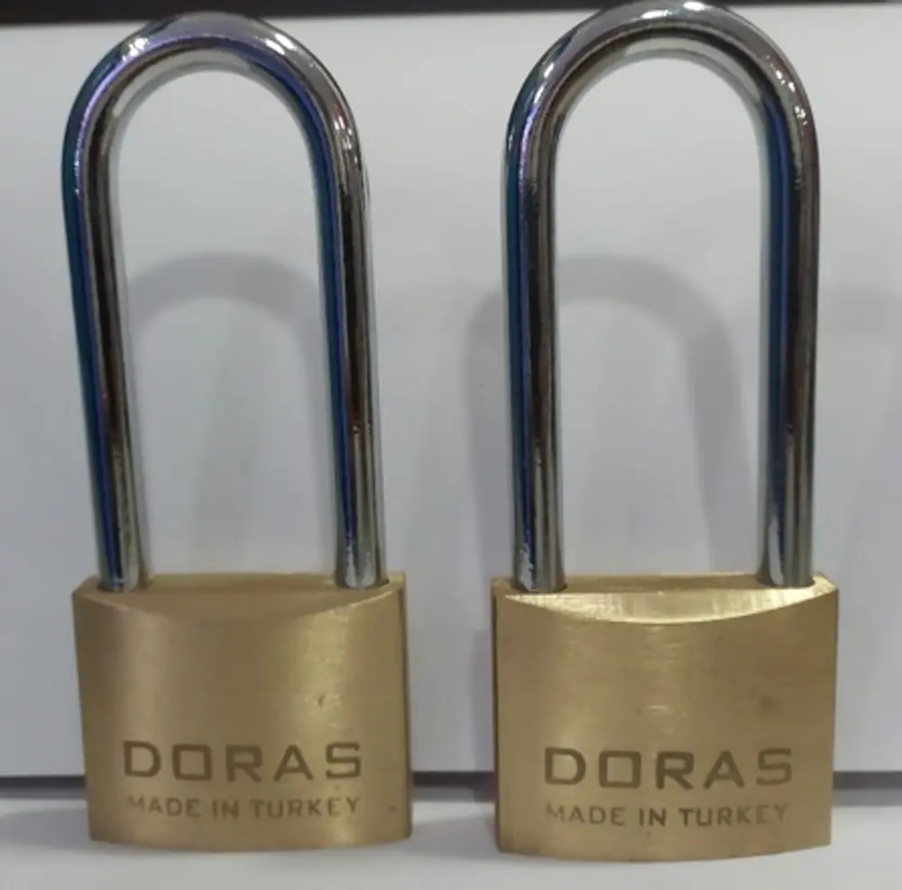 Doras Ersa 2'li Set Uzun Kanca Pas Pirinç Asma Kilit 50 Mm Doras Ersa 2'li Set Uzun Kanca Pas Pirinç Asma Kilit 50 Mm