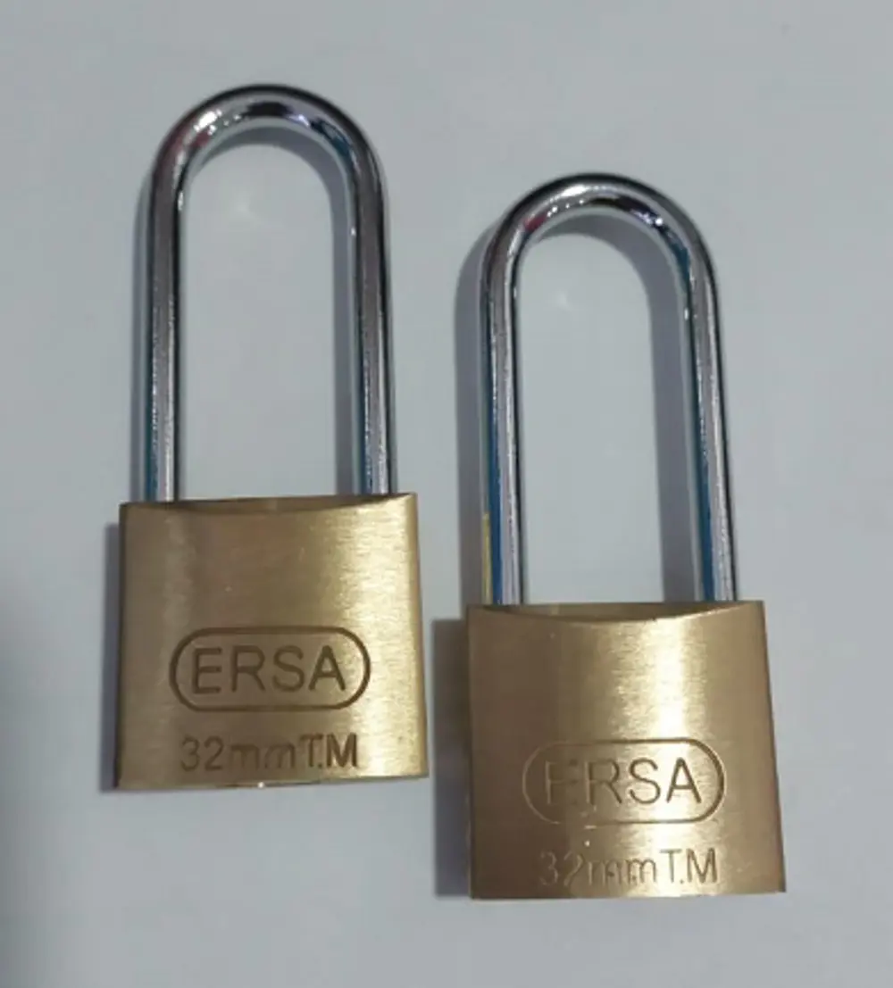 Doras Ersa 2'li Set Uzun Kanca Pas Sistem Pirinç Asma Kilit 30 Mm