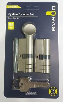 Doras Topuzlu Pirinç 68mm Tuzaklı Alt-Üst Barel Seti