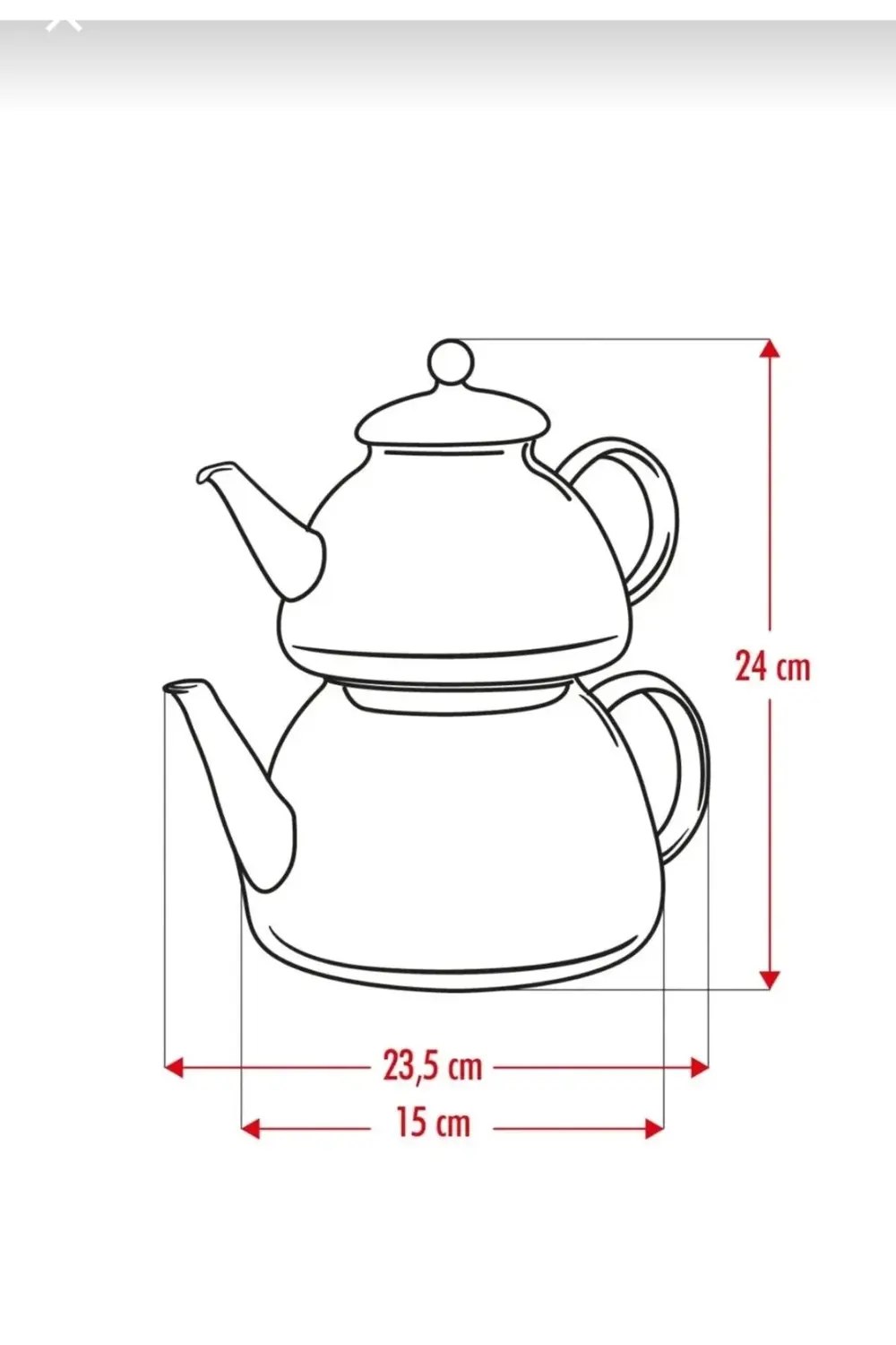 Dore Isaya Dayanıklı Borosilikat Cam Çaydanlık 750/1300 ml