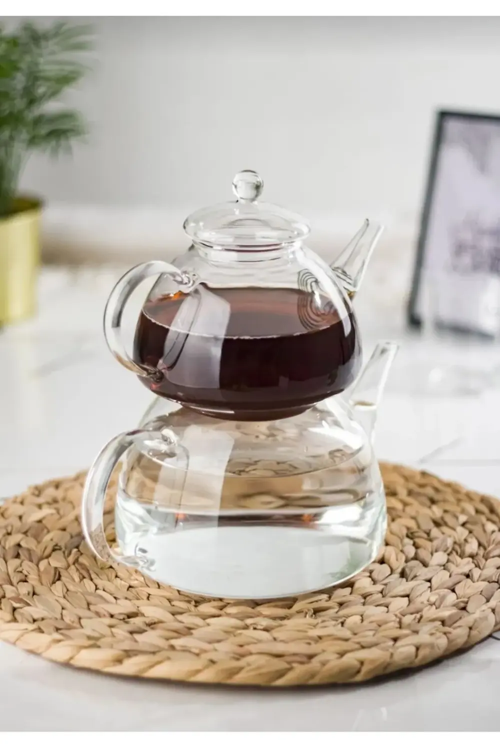 Dore Isaya Dayanıklı Borosilikat Cam Çaydanlık 750/1300 ml