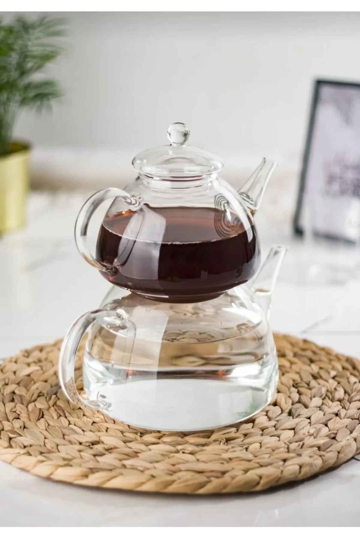 Dore Isaya Dayanıklı Borosilikat Cam Çaydanlık 750/1300 ml