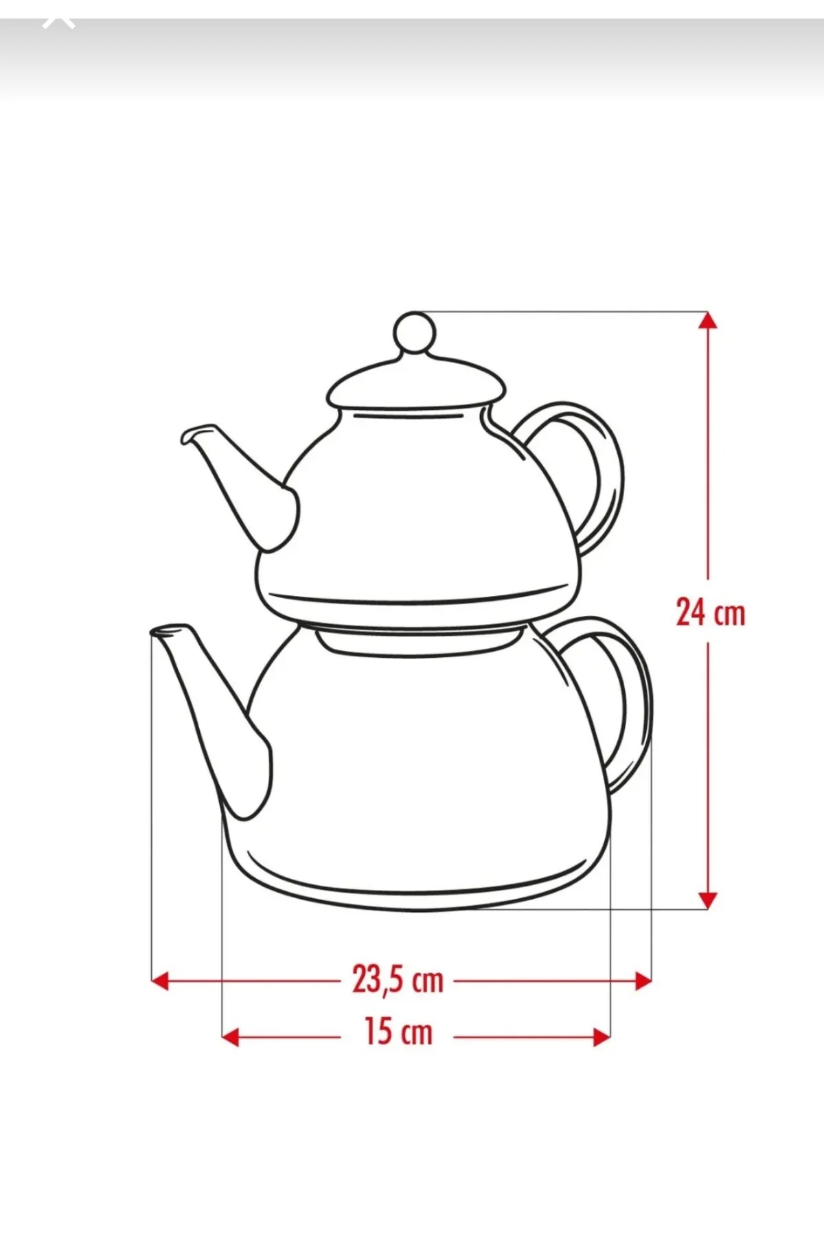 Dore Isaya Dayanıklı Borosilikat Cam Çaydanlık 750/1300 ml