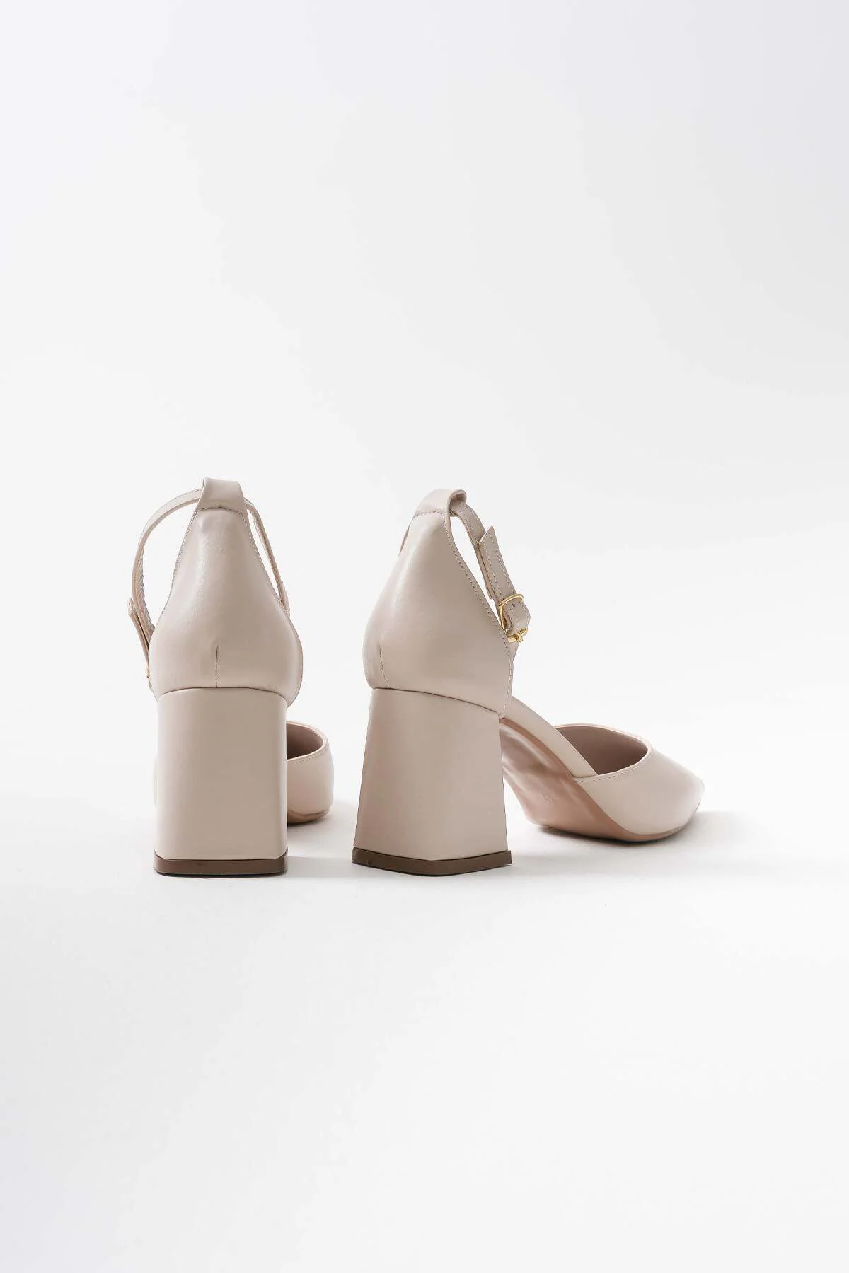 Doren Bej Cilt Kadın Topuklu Ayakkabı