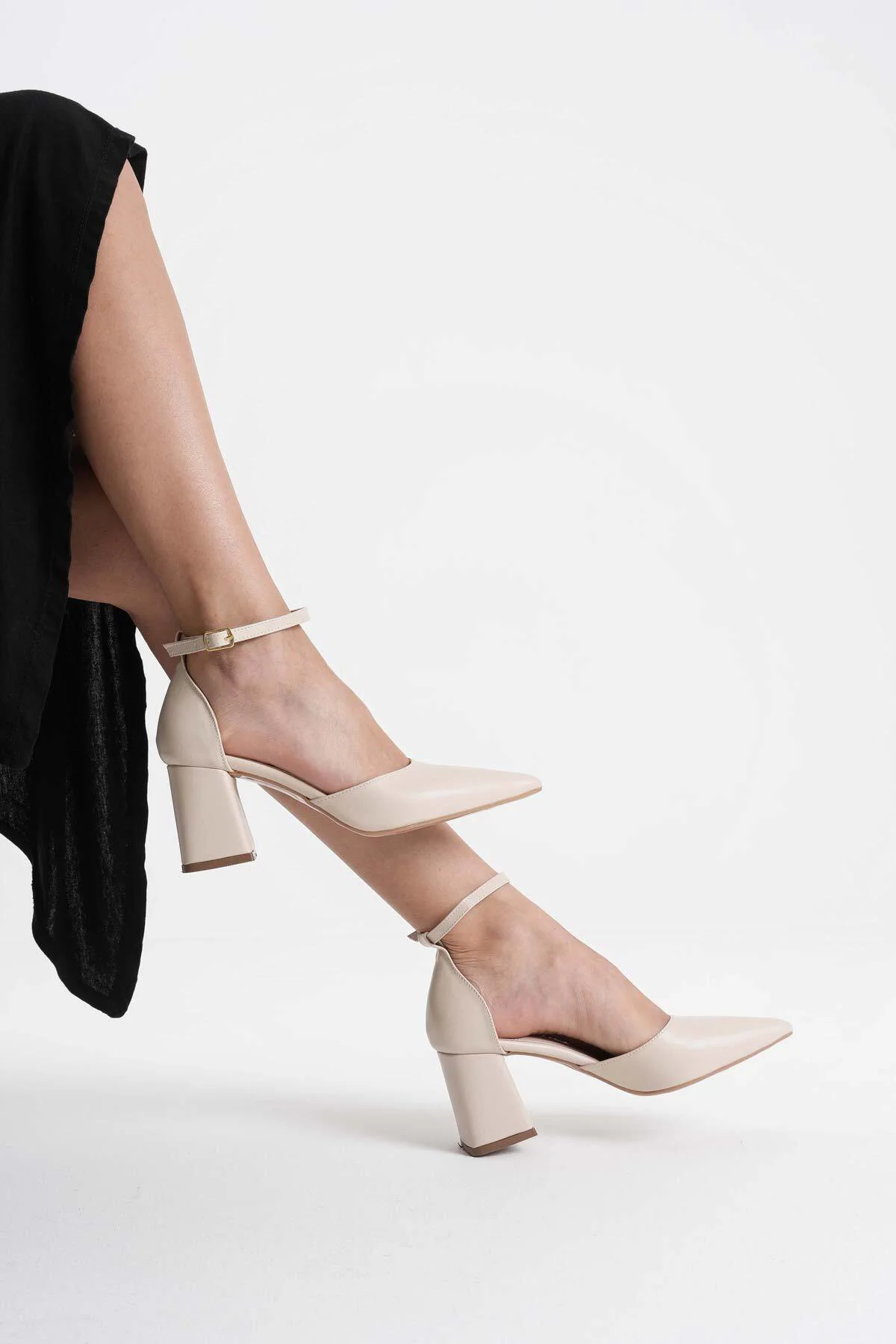 Doren Bej Cilt Kadın Topuklu Ayakkabı