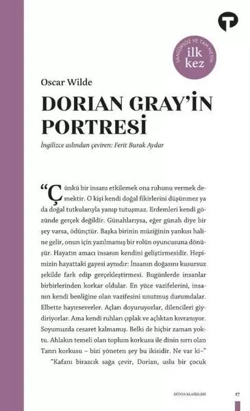 Dorian Gray'in Portresi Fiyatı, Yorumları ve Özellikleri