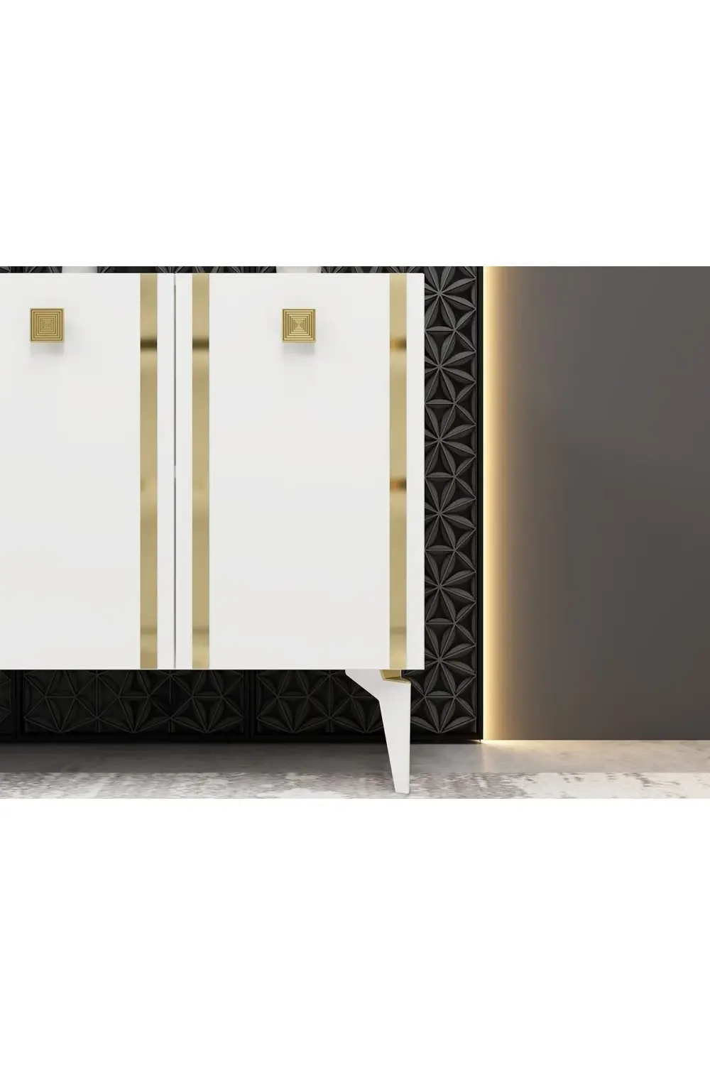 DORRUK LAZER DESENLİ KONSOL ANTRASİT-ALTIN