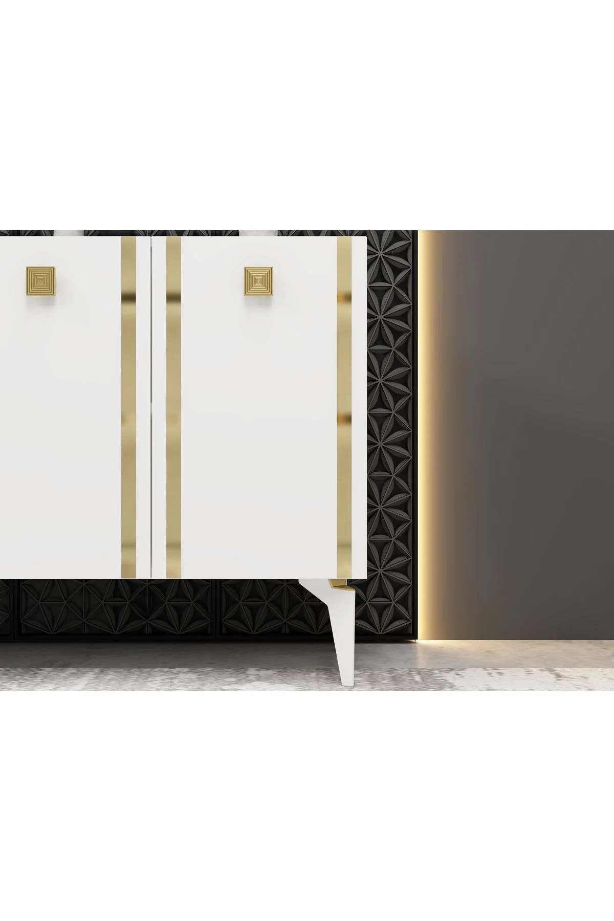 DORRUK LAZER DESENLİ KONSOL ANTRASİT-ALTIN