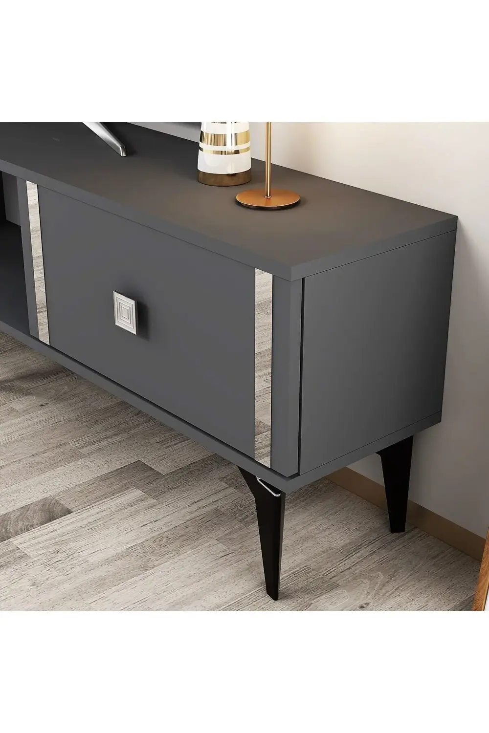 Dorruk Tv Ünitesi Takımı Antrasit-gümüş