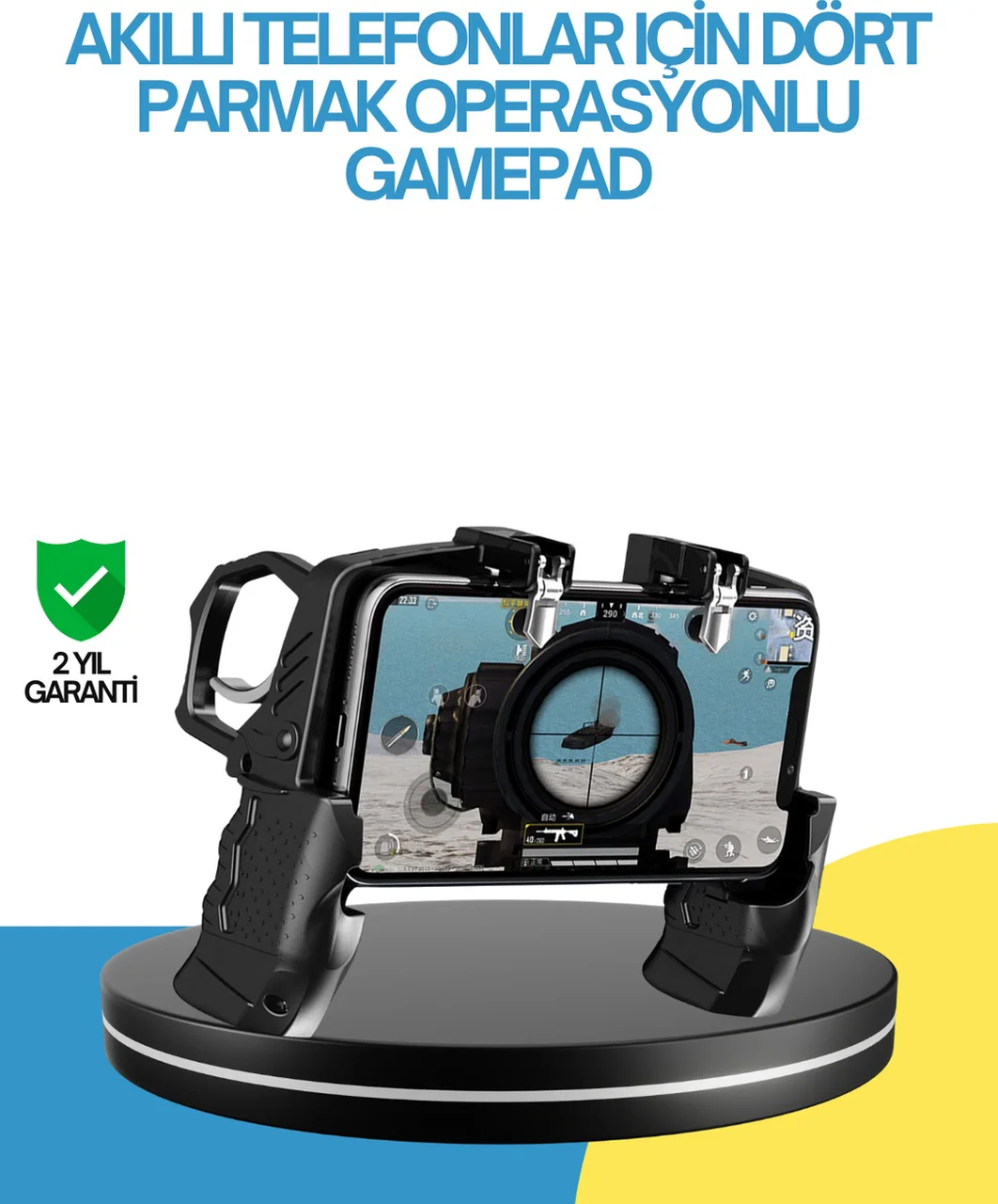 Dört Parmak Destekli Mobil Gamepad Tetikli Oyun Kontrolcüsü - Lisinya