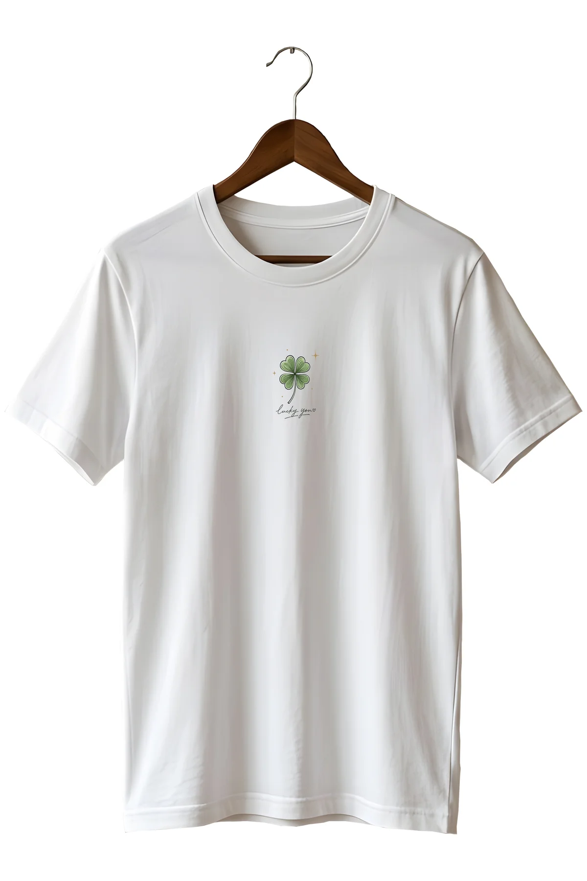Dört Yapraklı Yonca Lucky You Baskılı Unisex T-Shirt Minimal Pamuklu Bisiklet Yaka Basic Tişört Dört Yapraklı Yonca Lucky You Baskılı Unisex T-Shirt Minimal Pamuklu Bisiklet Yaka Basic Tişört
