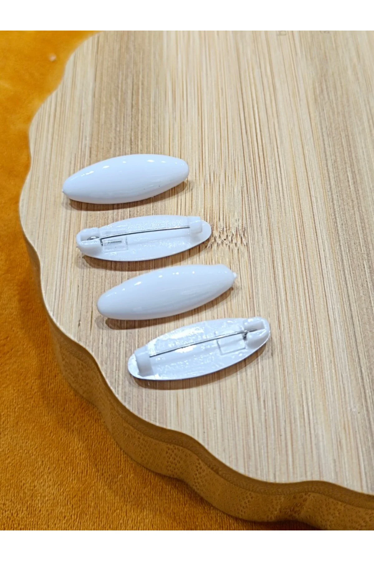 Dörtlü Lüks Beyaz Eşarp İğnesi