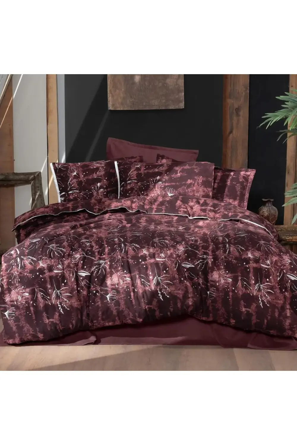 Sarev Doryana Tek Kişilik %100 Pamuk Flanel (Pazen) Nevresim Takımı Bor