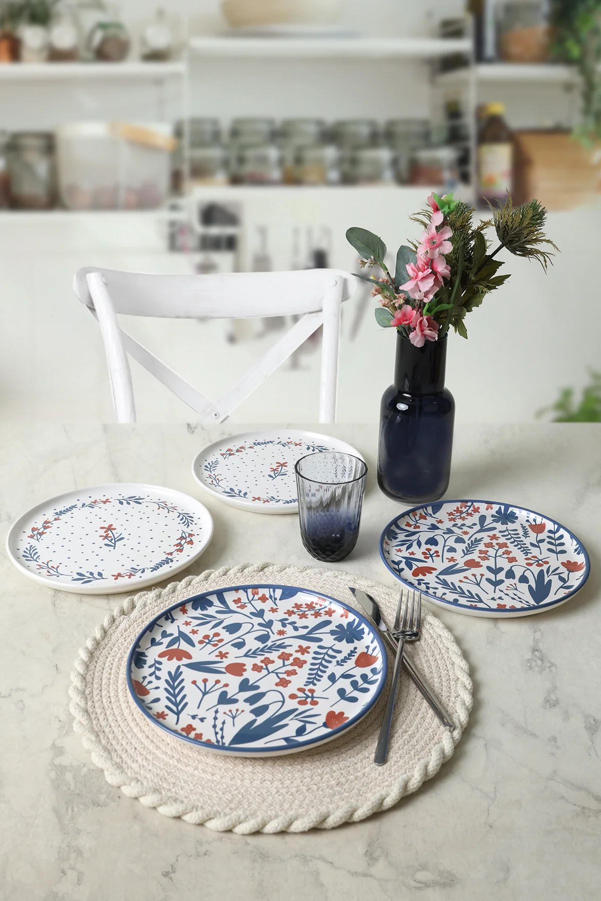 Dot & Bloom Nordic Pasta Tabağı 22 Cm 4 Adet 22963-64
