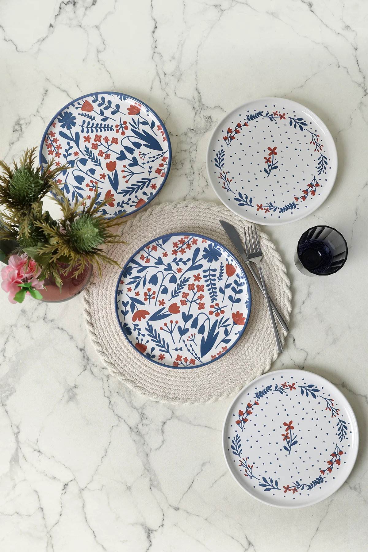 Dot & Bloom Nordic Pasta Tabağı 22 Cm 4 Adet 22963-64