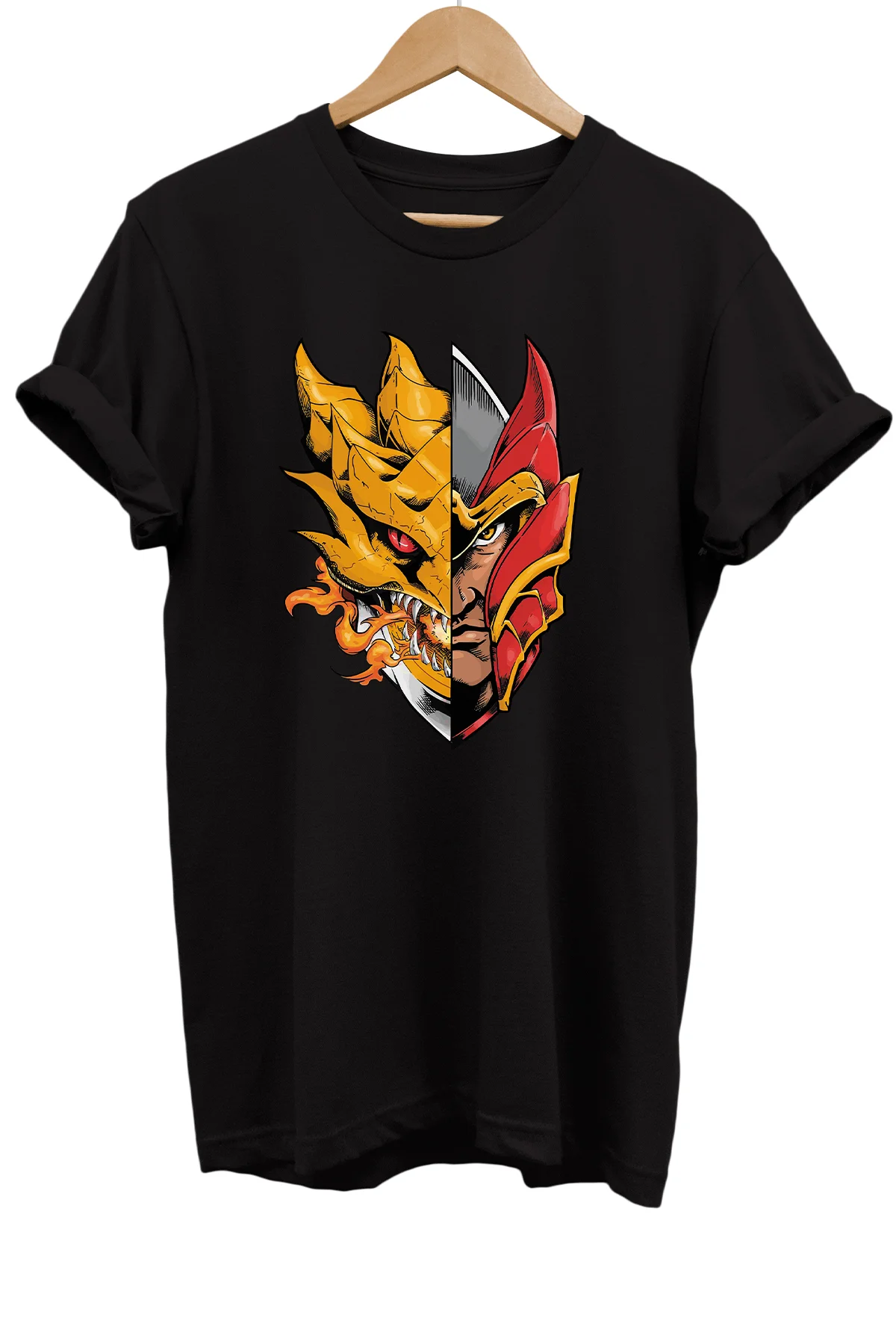 Dota 2 Knight Davion Baskılı %100 Pamuk Oversize T-shirt Büyük Be