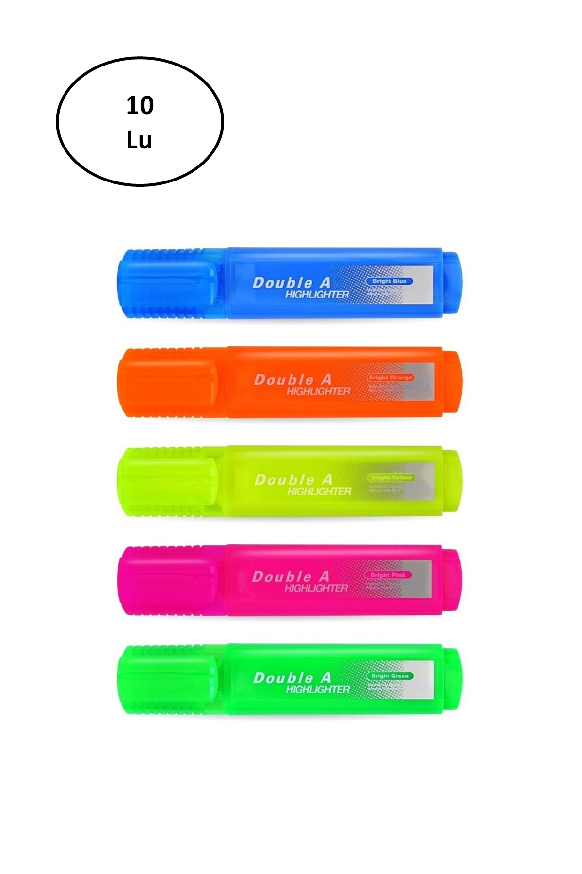 Just Cheap Store Double A Fosforlu Kalem Mavi 10'Lu