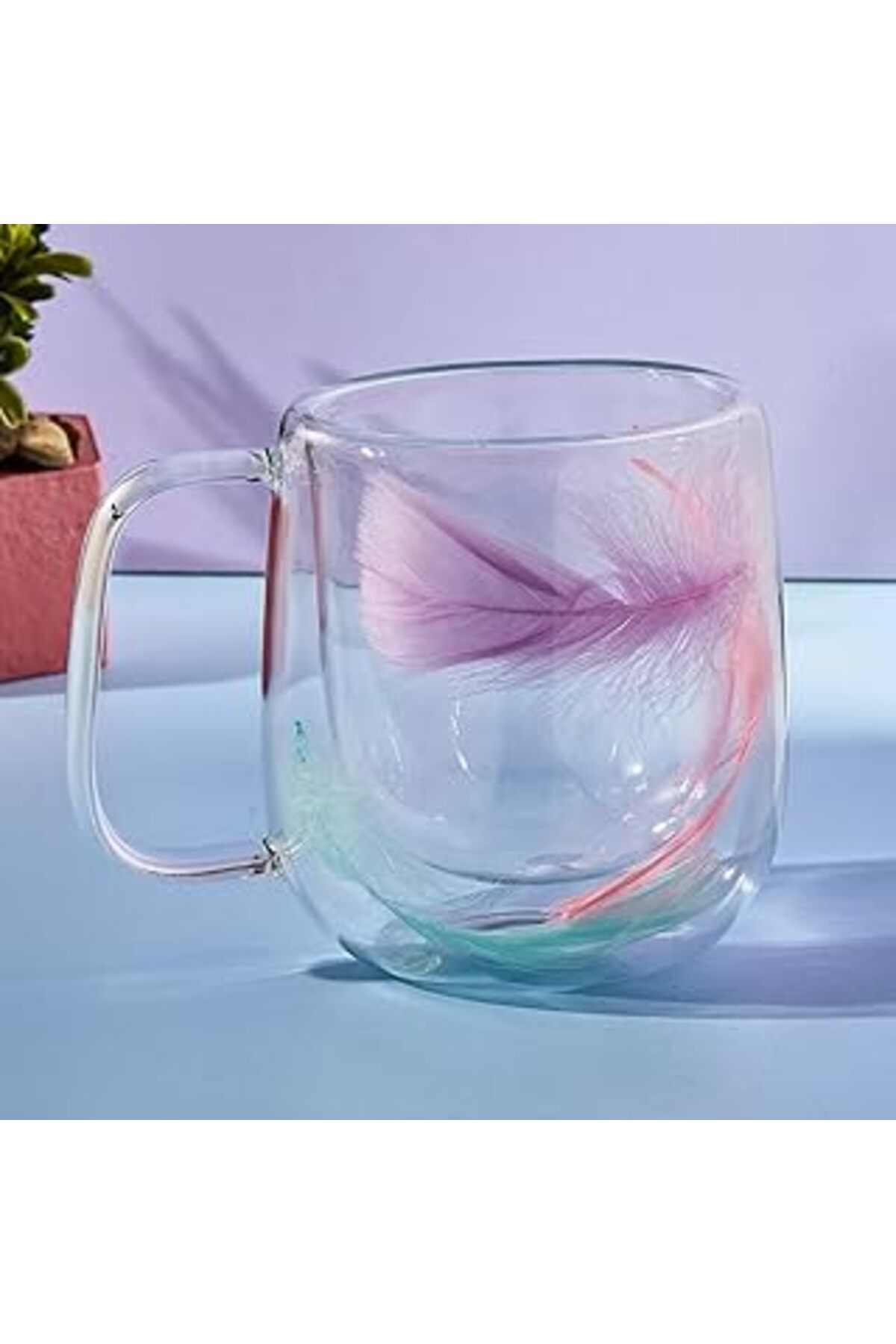 Network Art Double Feather Çift Cidarlı Kupa 250 Ml