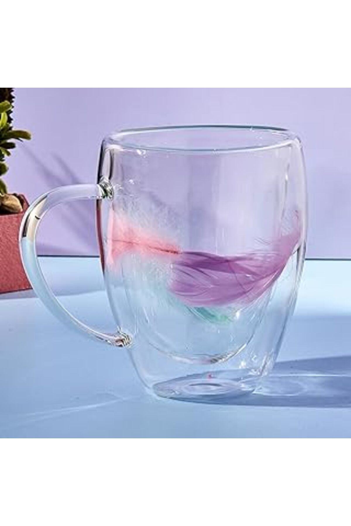 Double Feather Çift Cidarlı Kupa 350 Ml