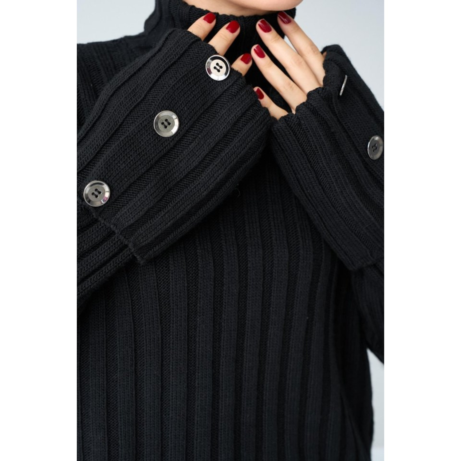 Double Kollu Kazak - Siyah Double Kollu Kazak - Siyah