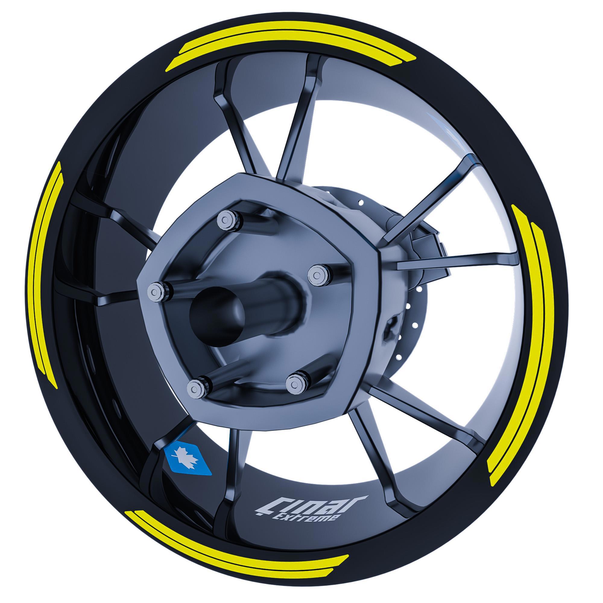 Çınar Extreme Double Stripe Jant Şeridi Sticker Reflektif, Floresan, Özel Renkl