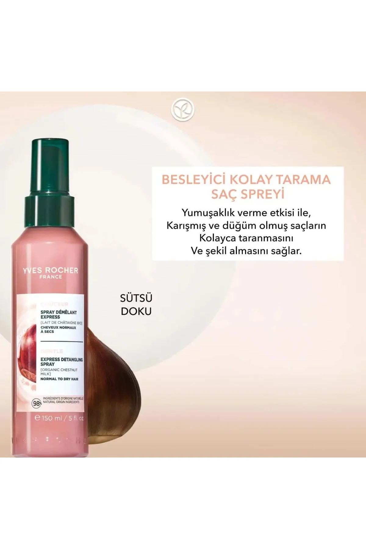 Douceur Kolay Saç Tarama Spreyi Organik Kestane Sütü 150 ML - Car