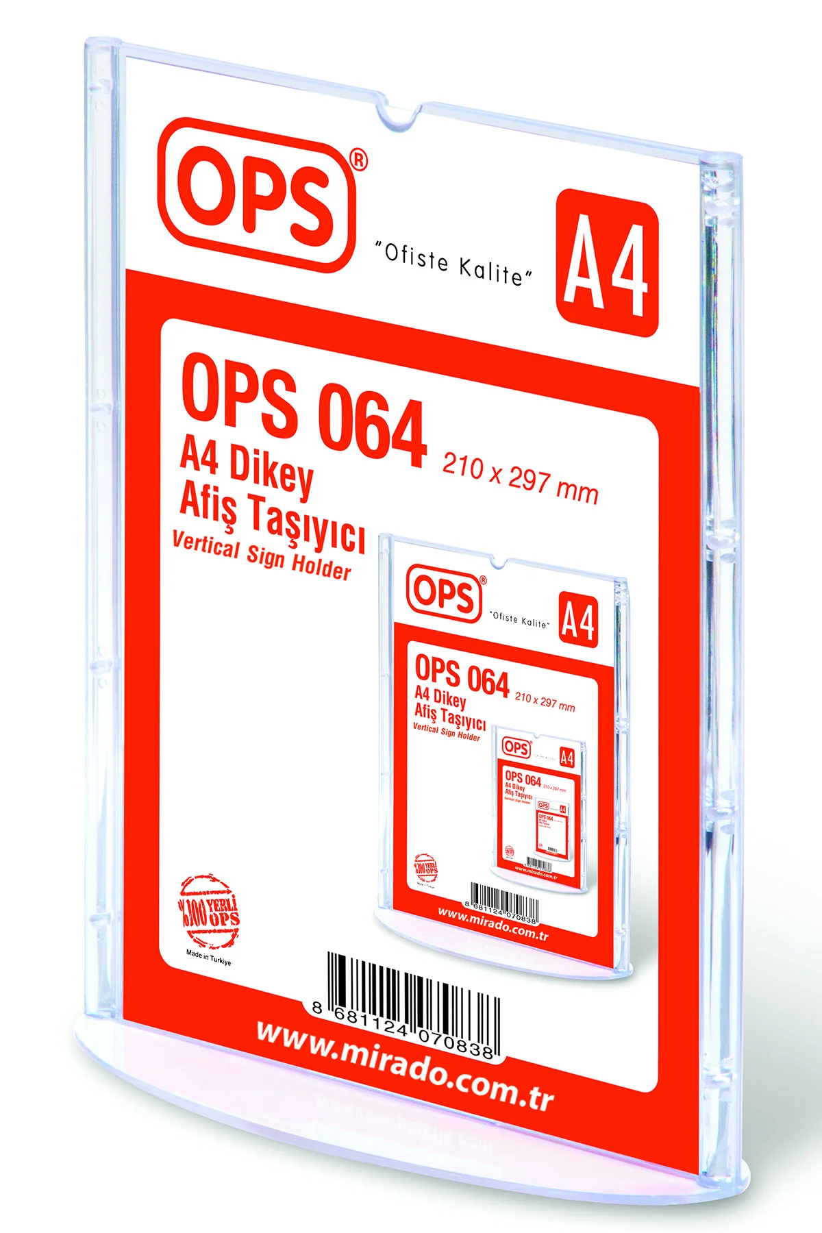 DP 064 A4 DİKEY AFİŞ TAŞIYICI T TİPİ SERGİLEME ÜRÜNÜ - 2 ADET