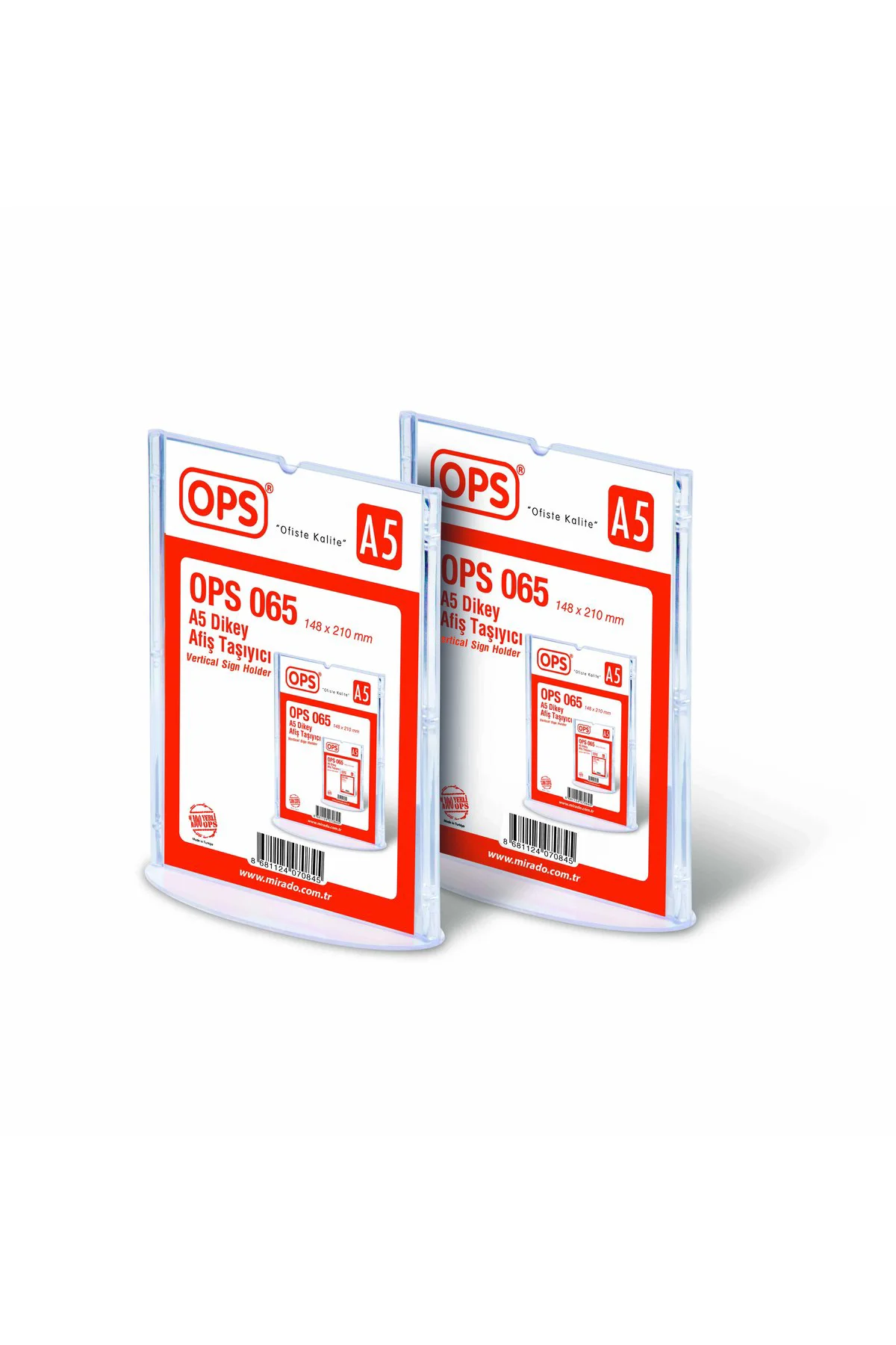 DP 065 A5 DİKEY AFİŞ TAŞIYICI T TİPİ SERGİLEME ÜRÜNÜ - 2 ADET