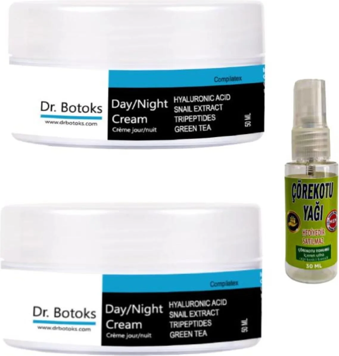 Dr. Botoks Yaşlanma Karşıtı Yüz Bakım Kremi 50 ml x 2 + Çörek Otu Yağı 30 ml