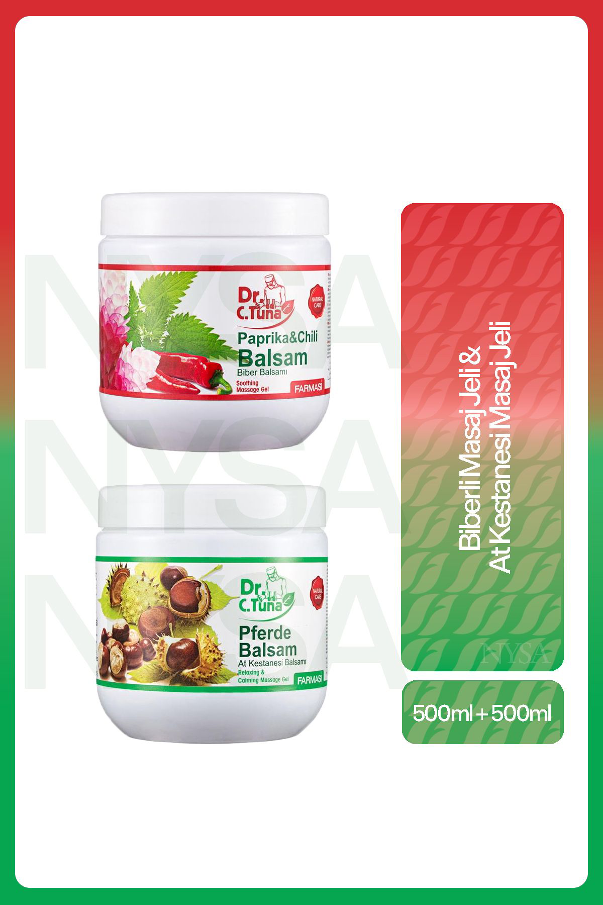 Farmasi Dr. C. Tuna Biberli Masaj Jeli 500 Ml Ve At Kestanesi Masaj Jeli 