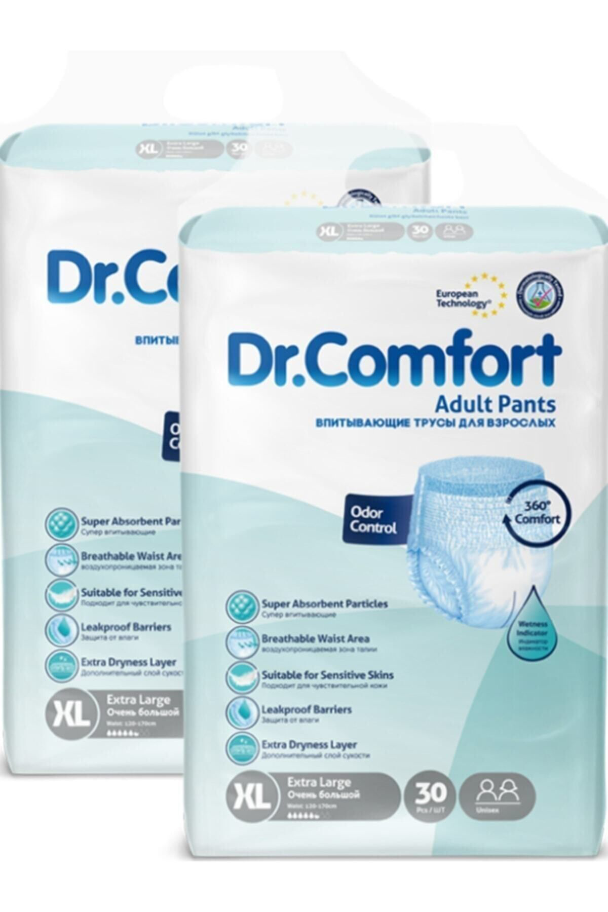 DR COMFORT Emici Külot Hasta Bezi 30'lu Xlarge X 2 Paket (60 Adet
