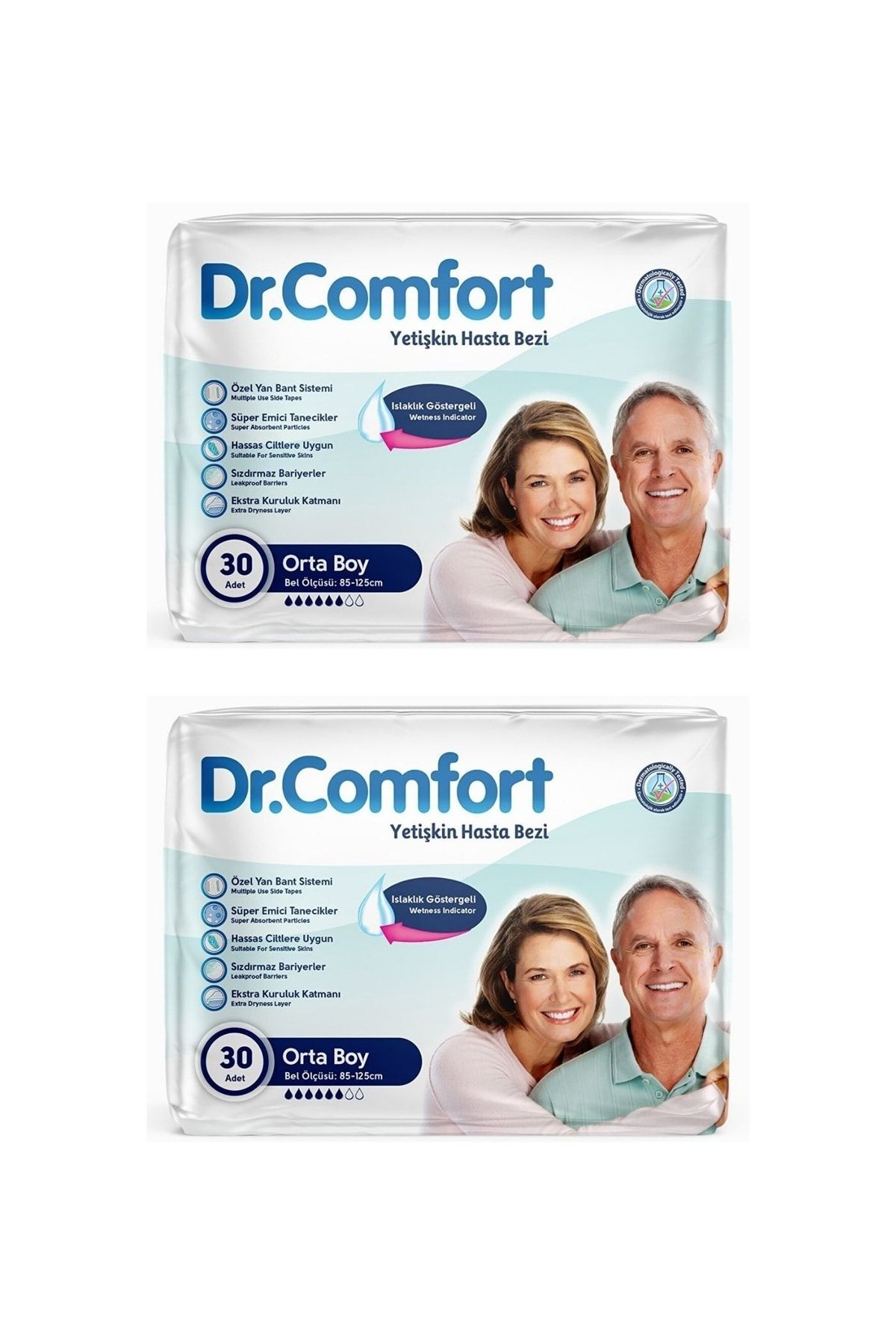 Dr.Comfort Dr. Comfort Yetişkin Hasta Bezi Bağlamalı Medium - Orta Boy 30'Lu