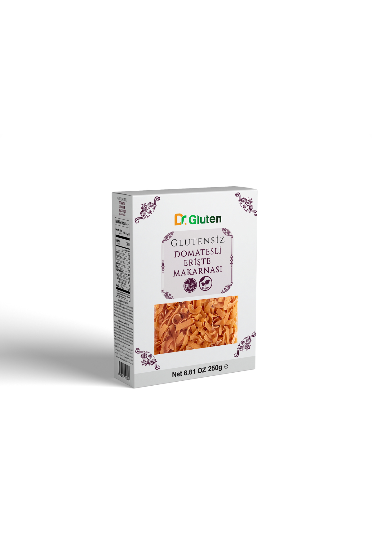 Dr.Gluten Dr Gluten Glutensiz Domatesli Erişte Makarnasi 250