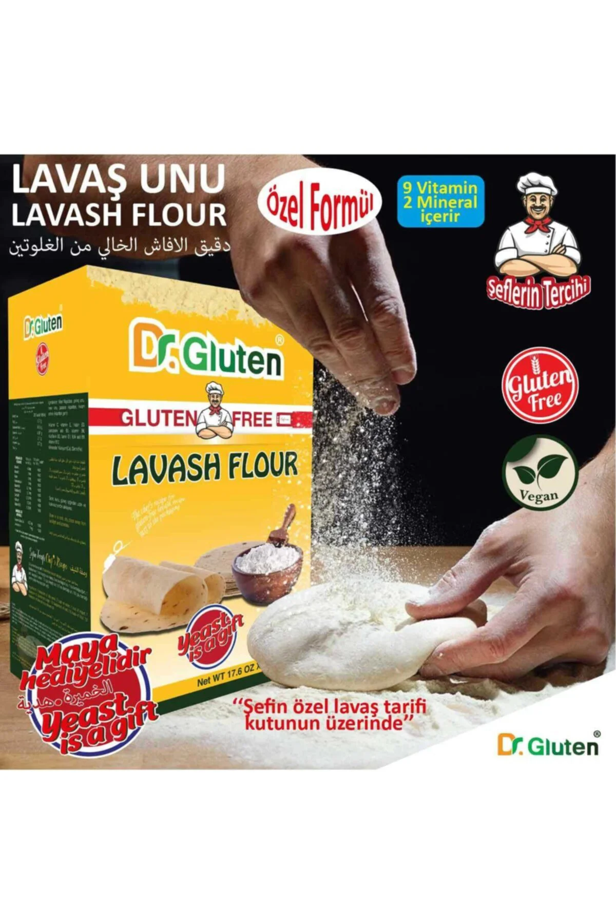 Dr. Gluten Glutensiz Lavaş Unu 1000 G (laktozsuz-yumurtasız) Glut
