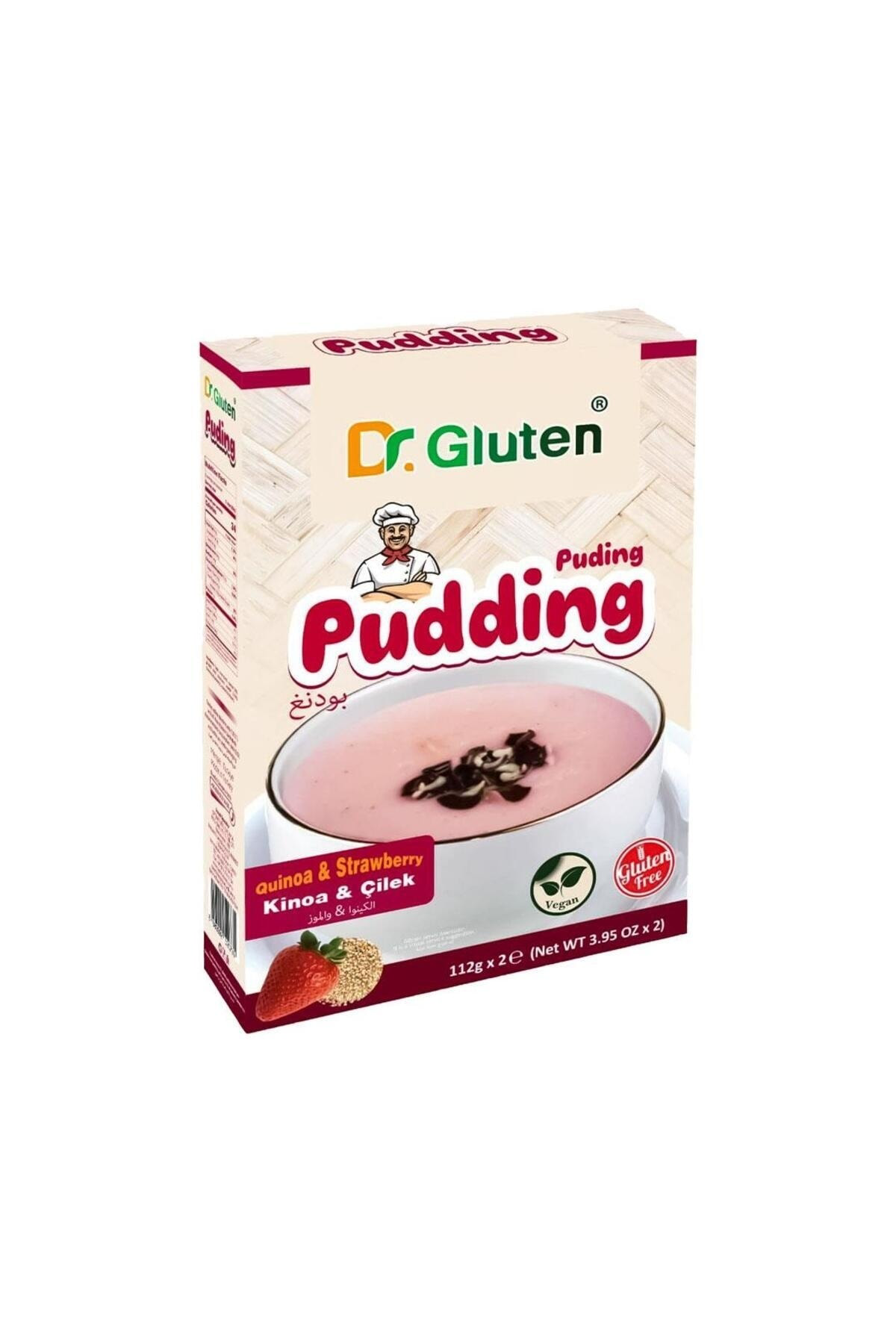 Dr. Gluten Glutensiz Kinoalı ( Kakaolu Çilekli Vanilyalı ) Puding