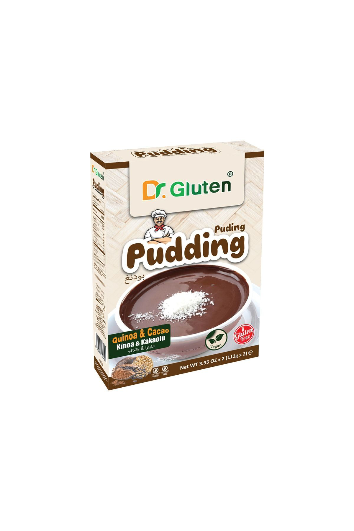Dr.Gluten Dr. Gluten Glutensiz Kakaolu Kinoalı Puding 112 G X 2 Adet