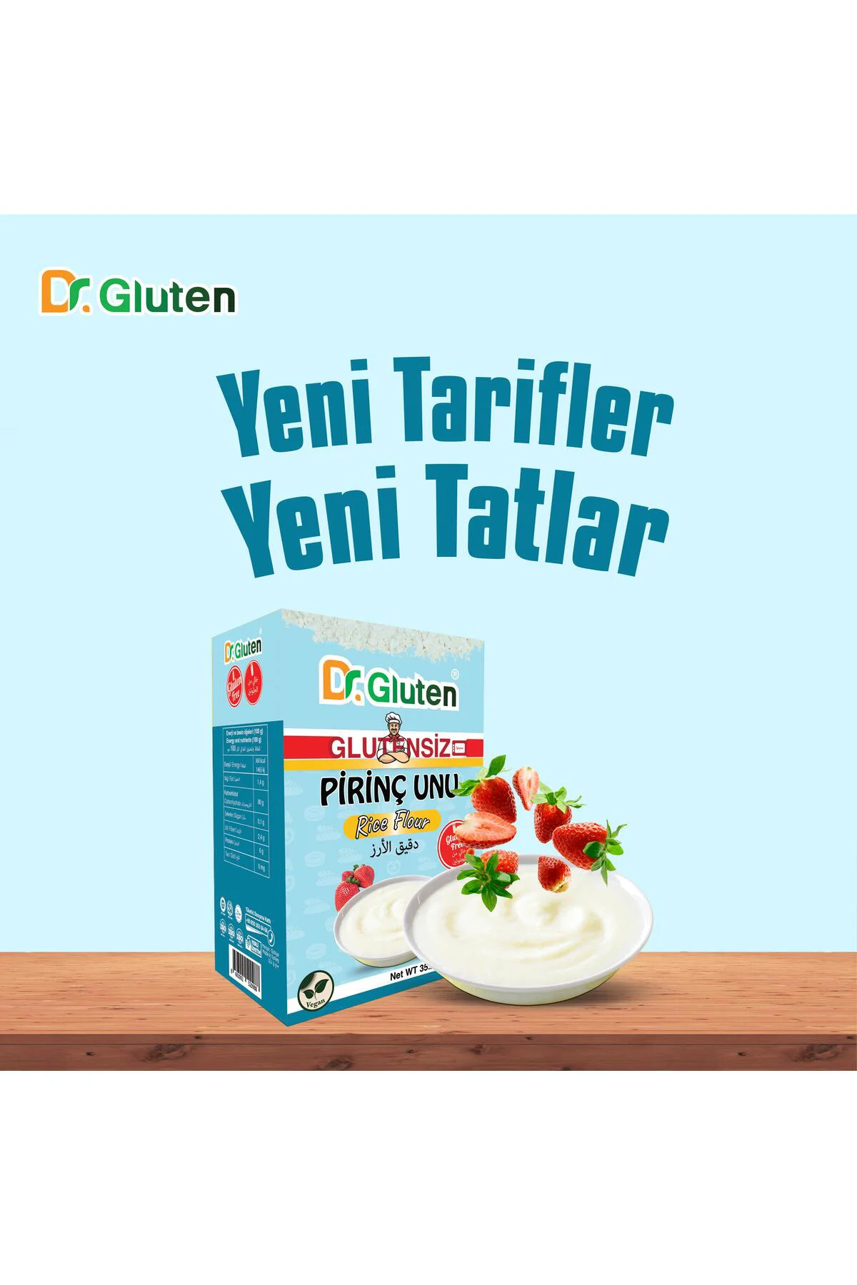 DR GLUTEN GLUTENSİZ PİRİNÇ UNU 1000 GR