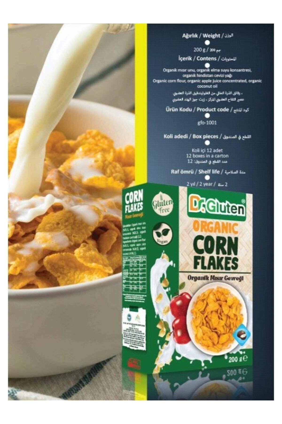 Dr. Gluten Glutensiz Organik Vegan Mısır Gevreği 200 G ( Hindista