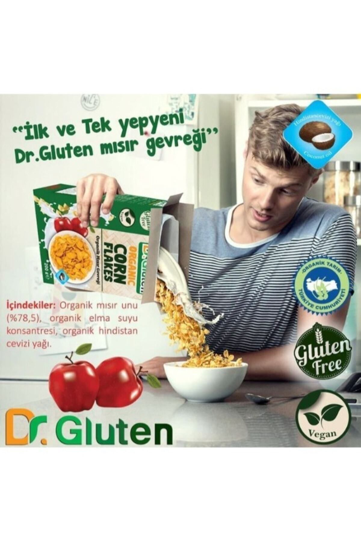 Dr. Gluten Glutensiz Organik Vegan Mısır Gevreği 200 G ( Hindista