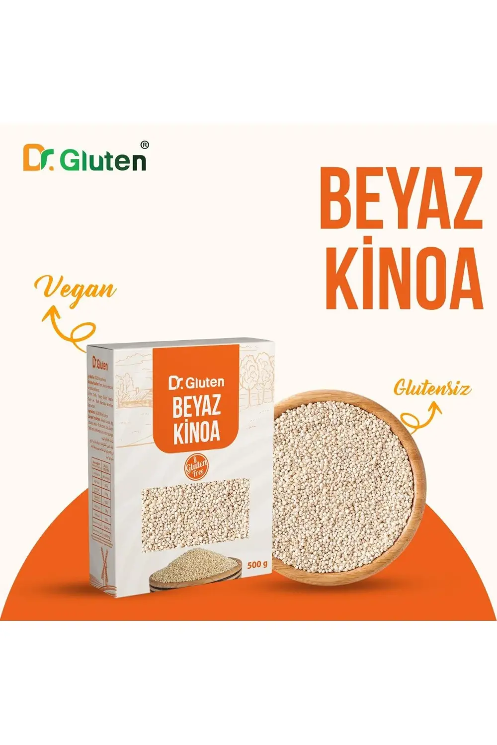 Dr.Gluten Dr. Gluten Glutensiz Beyaz Kinoa 500 Gr.