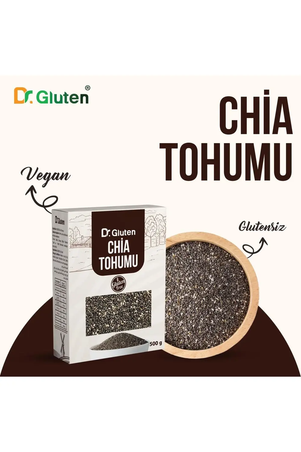 Dr.Gluten Dr. Gluten Glutensiz Chia Tohumu 500 Gr.