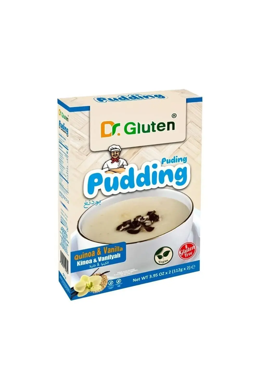 Dr.Gluten Dr. Gluten Glutensiz Kinoalı ( Kakaolu Çilekli Vanilyalı ) Puding