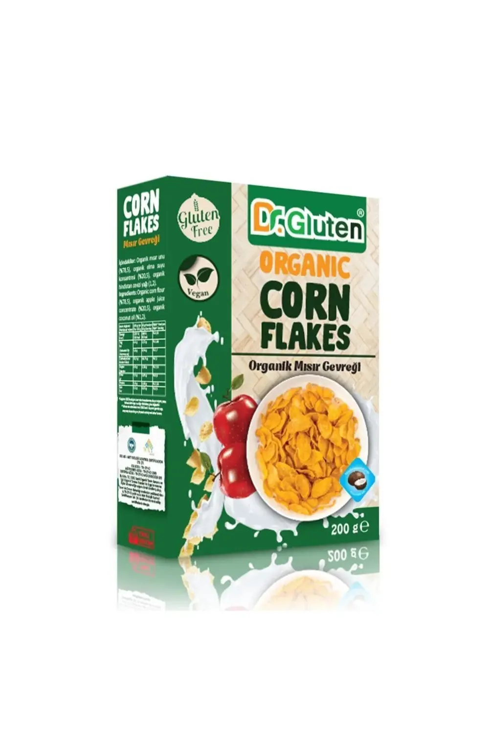 Dr. Gluten Glutensiz Organik Vegan Mısır Gevreği 200 G ( Hindista