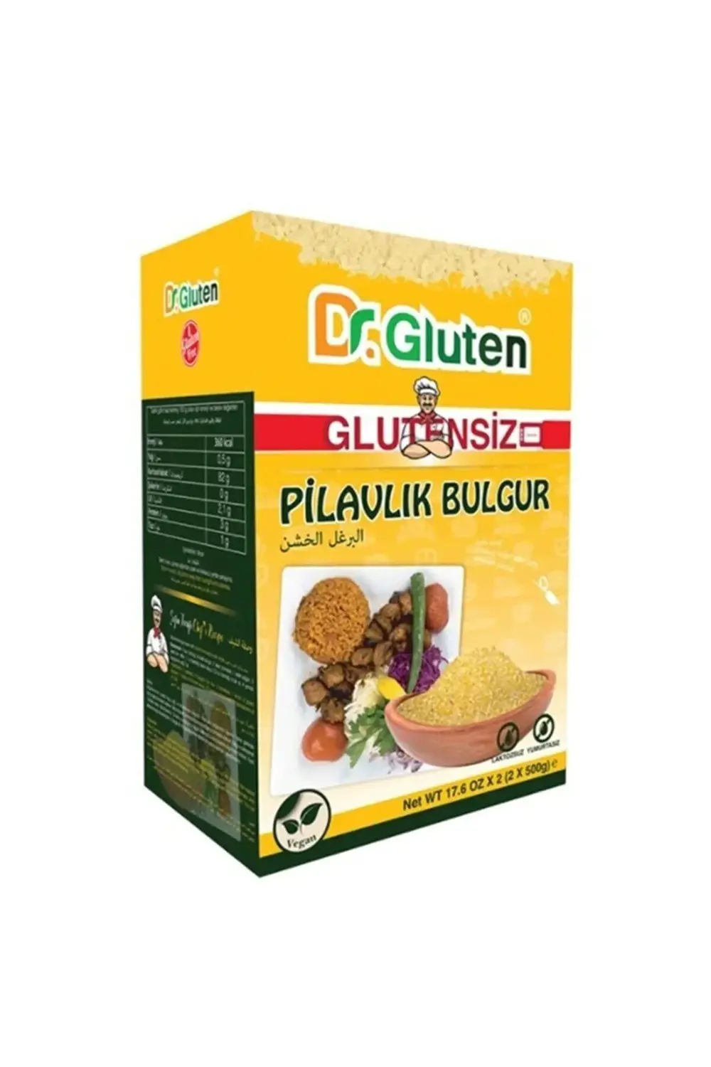 Dr. Gluten Glutensiz Pilavlık Bulgur 1000 G (LAKTOZSUZ-YUMURTASIZ