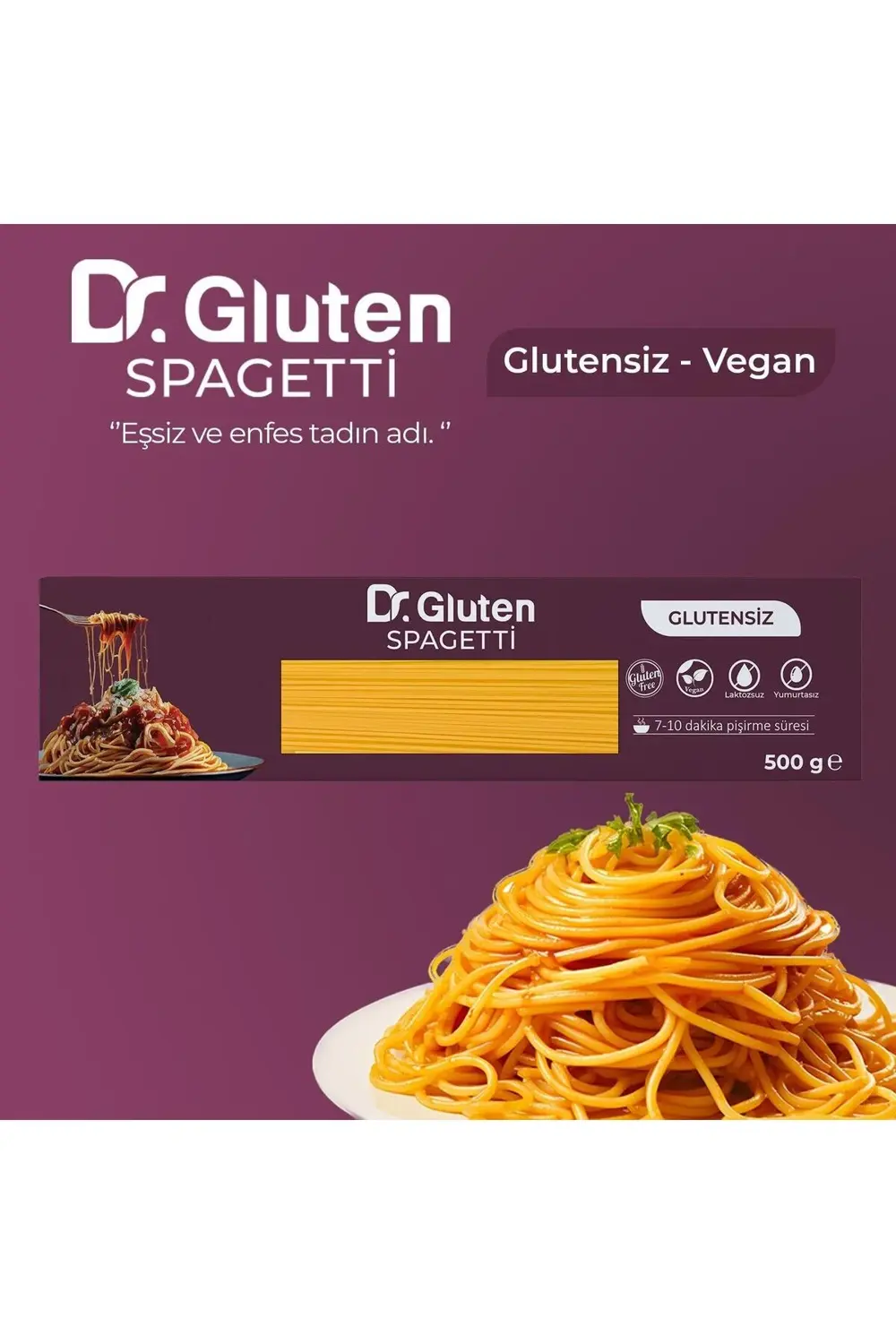 Dr.Gluten Dr. Gluten Glutensiz Spagetti Makarna 500 Gr