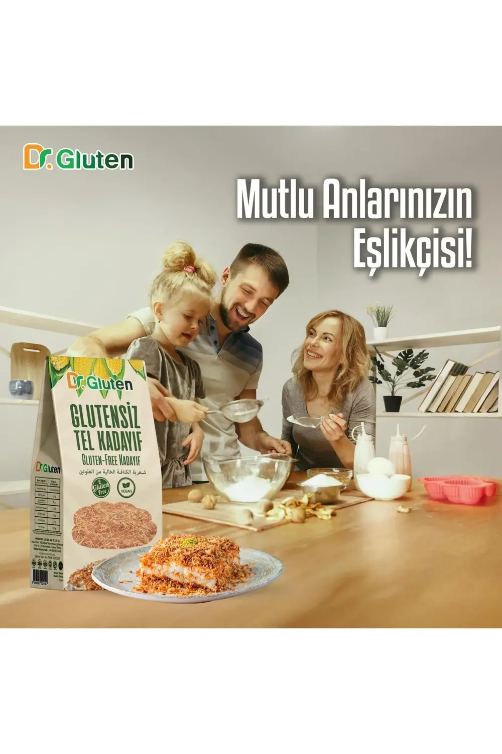 Dr.Gluten Dr. Gluten Glutensiz Tel Kadayif 200 Gr.